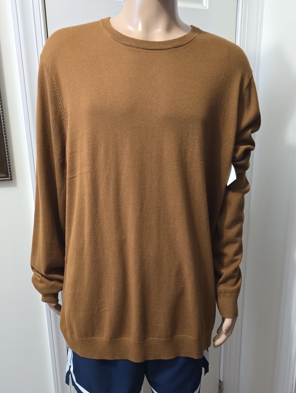 SONOMA BRAND MEN'S BIG & TALL BROWN PULLOVER CREWNECK SWEATER SIZE 3XLT